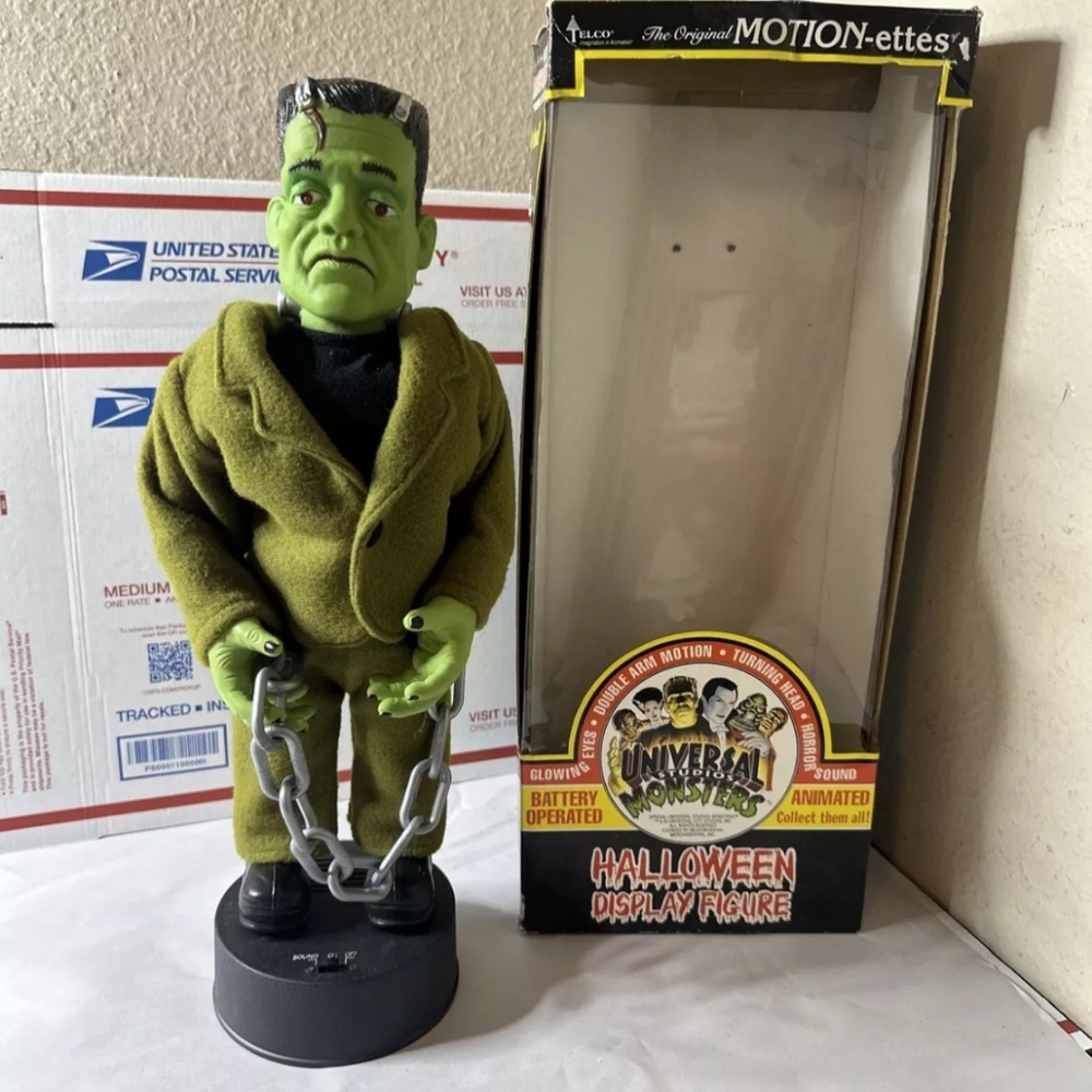 Vintage Frankenstein Telco Motionette Animated Figure WORKS Halloween Monster